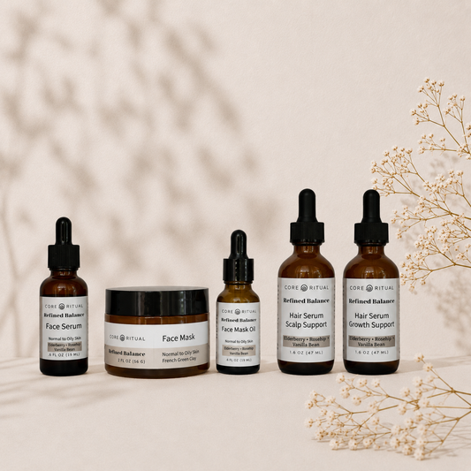 Refined Balance | Face, Scalp, and Hair Nourishment Ritual for Normal to Oily Skin